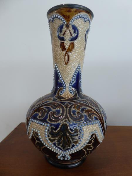 Eliza Simmance (working 1873-1928): A Pair of Doulton Lambeth Stoneware Vases, decorated with - Image 14 of 15