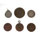 A Collection of Six 19th Century Horticultural Medals, comprising:- two bronze Royal Botanical