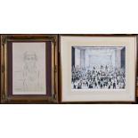 After Stephen Lowry RA (1887-1976), ''The Auction'', reproduction print, numbered 709/850, with