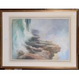 John Clarkson Uren (1845-1932), Rocky coastal view, signed, watercolour, 77cm by 54cm