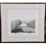 Geoffrey Cowton (Contemporary), Evening Light over Wastwater from Great Gable, pencil signed and