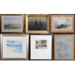 A selection of pictures / prints by Bill Toop, R Hunter, A F Smithy, Lawerence Jenkins, Wendy