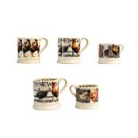 Emma Bridgewater, four poultry on parade (graduated) and a Bantam cock mug (5)