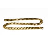 A curb link necklace, stamped '750', length 48cm . Stamped '750' and in our opinion would test as