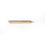 A 9 carat gold toothpick . Gross weight 6.2 grams.