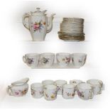 A Royal Crown Derby Posy pattern part tea service