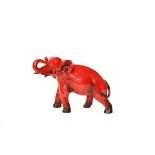 A modern Royal Doulton flambe elephant