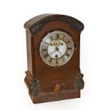 A Victorian mahogany regulator one year going table clock, dial centre inscribed ''regulator going