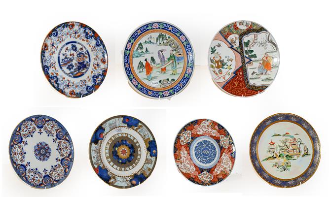 A selection of Japanese ceramic chargers, Royal Worcester 'To Celebrate The Millennium' plate,