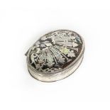 A George II Silver and Mother-of-Pearl Inlaid Tortoiseshell Box, Apparently Unmarked, Circa 1730,