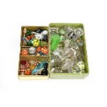 Three Boxes of Assorted Glass Scent and Other Bottle-Stoppers, variously formed and a small