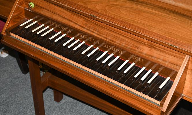 John Morley of London harpsichord, virginal number 940 with tuning key - Image 2 of 15