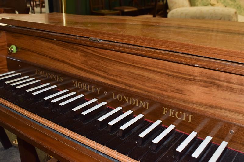 John Morley of London harpsichord, virginal number 940 with tuning key - Image 10 of 15