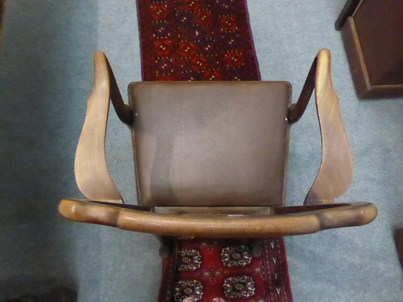 A 19th century style mahogany open armchair on shell carved legs and pad feet - Image 7 of 7