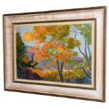 Grumbacher (20th/21st century) German Autumnal landscape Oil on canvas, 39.5cm by 60cm Artist's