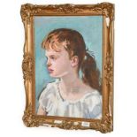 Philip Naviasky (1894-1983) 'Study of a young girl' Signed, oil on board, 49cm by 34.5cm Provenance: