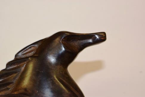 French School (20th/21st century) Galloping horse Bronze on a marble base, 38.5cm high - Image 3 of 8