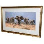 David Shepherd CBE, OBE, FRSA, FGRA (1931-2017) ''Just Elephants'' Signed and numbered 30/75, giclee