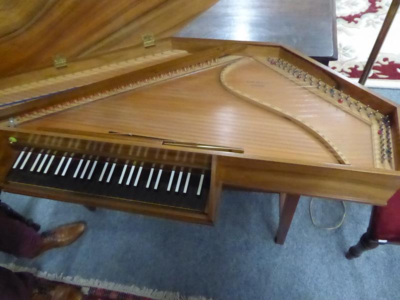 John Morley of London harpsichord, virginal number 940 with tuning key - Image 5 of 15