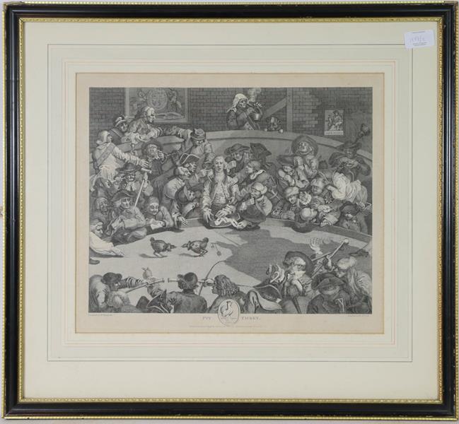 After William Hogarth prints entitled Pitt Ticket and the Enraged Musician, late 19th/early 20th