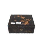 An early 20th century Japanese lacquered workbox with single drawer, 30.5cm wide together with two