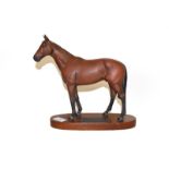 Beswick Connoisseur Horses comprising Red Rum, model No. 2510, Mill Reef, model No. 2422 and Grundy,