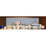 A large quantity of assorted souvenir china comprising Maling, Coalport, Doulton, tea wares, etc (