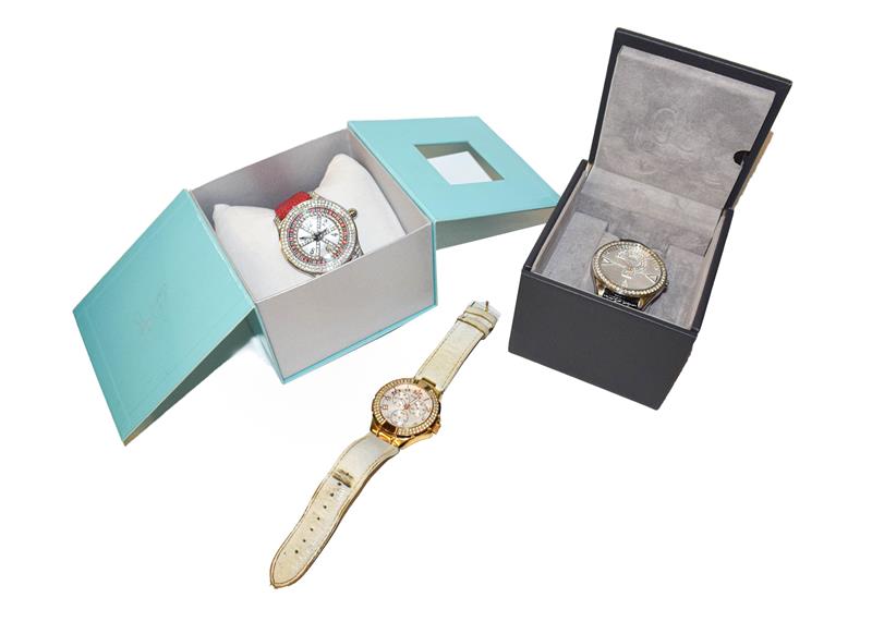 Four designer watches by Seksy, two by Guess, roulette watch by Ambrosia and three other designer - Image 2 of 2
