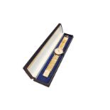 A 9 carat gold wristwatch signed Rotary, bracelet clasp with a 9 carat gold hallmark