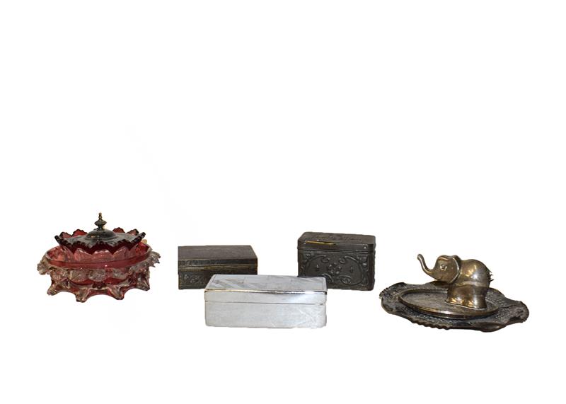A group of collectable items including racing goggles, Zenith binoculars, Georgian snuff box, - Image 2 of 6