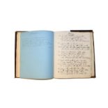 A scrapbook, circa 1870, containing various drawings, prints, verse, prose and dried flowers, the