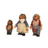 Steiff vinyl Mecki and Micki large figures, smaller Mecki, Macki and Mucki, Lucki the gnome and