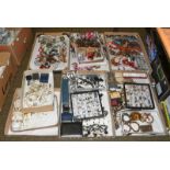 A large quantity of assorted costume jewellery (ten trays of various sizes)