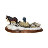 Border Fine Arts 'Ploughman's Lunch' (Bay Shire, Farmer), Model No. B0090B by Anne Wall, limited