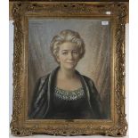 Lorraine (20th century) Portrait of Muriel Kemp, pastel, 59.5cm by 49.5cm, together with a