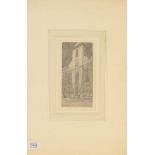 Sir Muirhead Bone (1876 -1953) St Martins, signed and inscribed pencil sketch, 20cm by 9.75cm