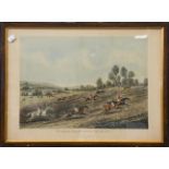Set of four 19th century racing prints, Races at St Albans Grand Steeplechase (4)