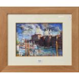 Robert Dutton (contemporary) Venetian view, signed pastel, 25cm by 36cm