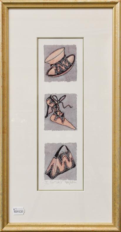 Nicky Belton (Contemporary) ''Crazy Corsets'' signed and numbered 20/195, limited edition print,
