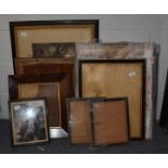 A group of 19th century prints and frames