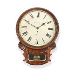 A Mahogany Drop Dial Wall Timepiece, signed Matthew Cooper, Hull, 19th century, side and bottom