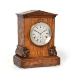 An Oak Cased One Day Marine Chronometer Mantel Timepiece, signed Barraud, Cornhill, London, No.