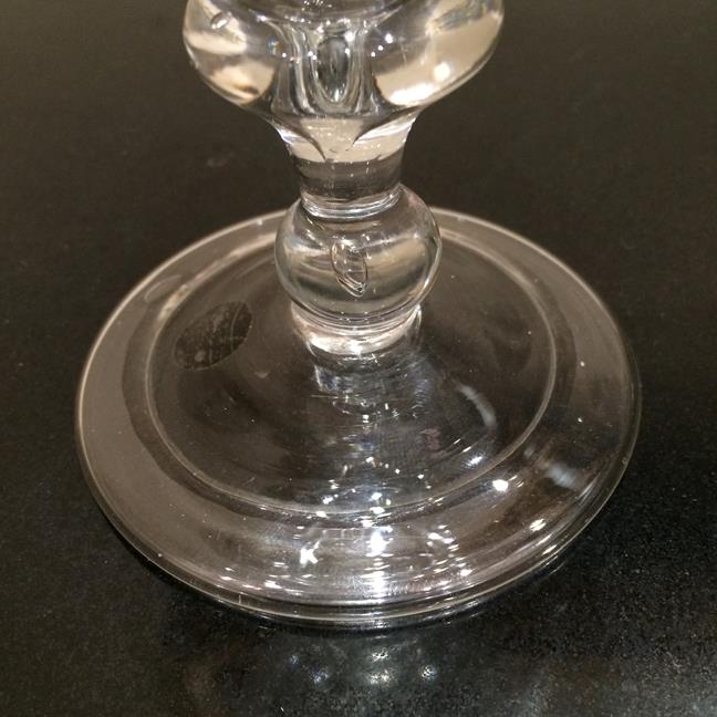 A Large Wine Glass, circa 1710, the ogee bowl on triple collar stem with cushion knop and ball - Image 8 of 16