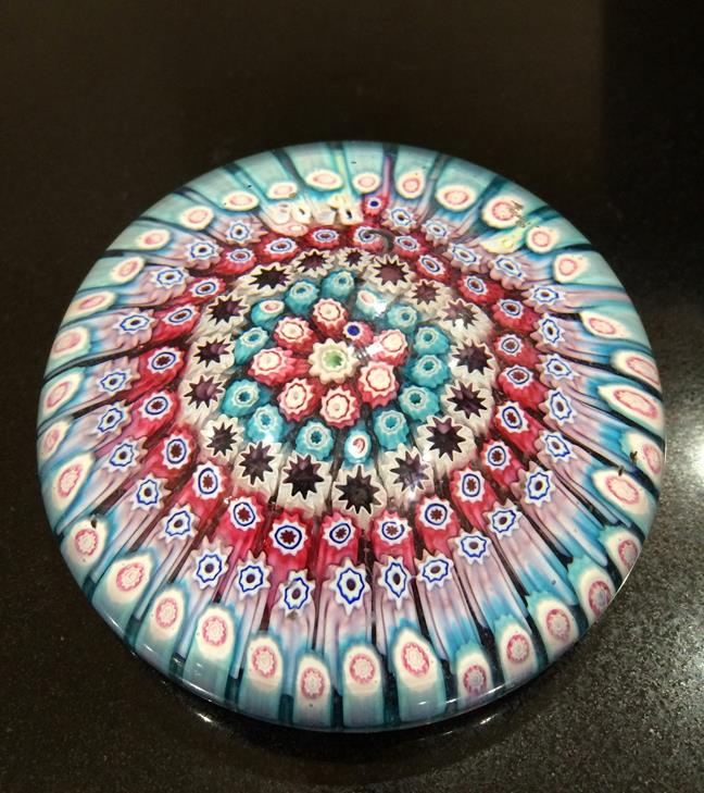 A Clichy Miniature Spaced Millefiori Glass Paperweight, circa 1850, centred by a Clichy rose - Image 7 of 33