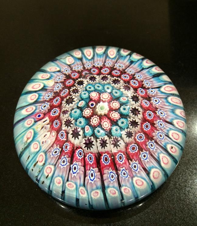 A Clichy Miniature Spaced Millefiori Glass Paperweight, circa 1850, centred by a Clichy rose - Image 5 of 33