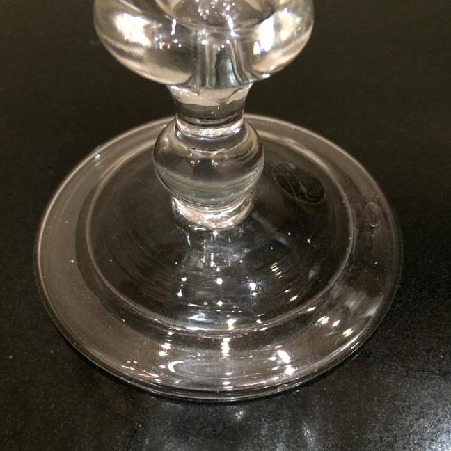 A Large Wine Glass, circa 1710, the ogee bowl on triple collar stem with cushion knop and ball - Image 6 of 16