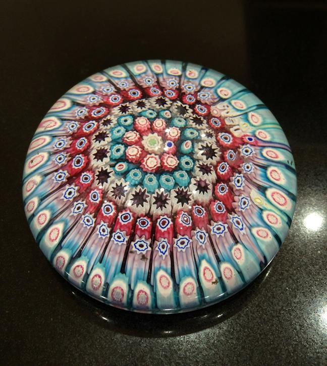 A Clichy Miniature Spaced Millefiori Glass Paperweight, circa 1850, centred by a Clichy rose - Image 3 of 33