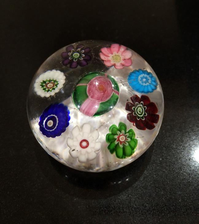 A Clichy Miniature Spaced Millefiori Glass Paperweight, circa 1850, centred by a Clichy rose - Image 15 of 33