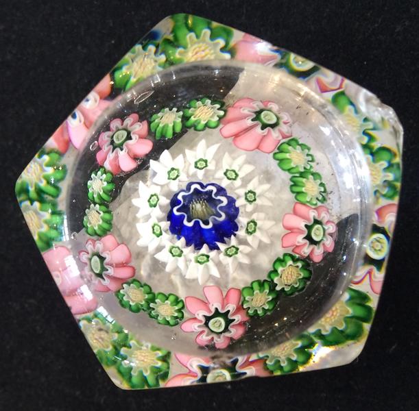 A Clichy Miniature Spaced Millefiori Glass Paperweight, circa 1850, centred by a Clichy rose - Image 32 of 33