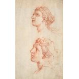 French School (17th/18th century) Head studies of a lady Red chalk, 18cm by 11cm See illustration